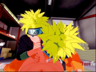 Naruto - Pov Troika 2 Naruto & Kiba Blowjob Together With Cum With Reference To Naruto Indiscretion - Yaoi 3d